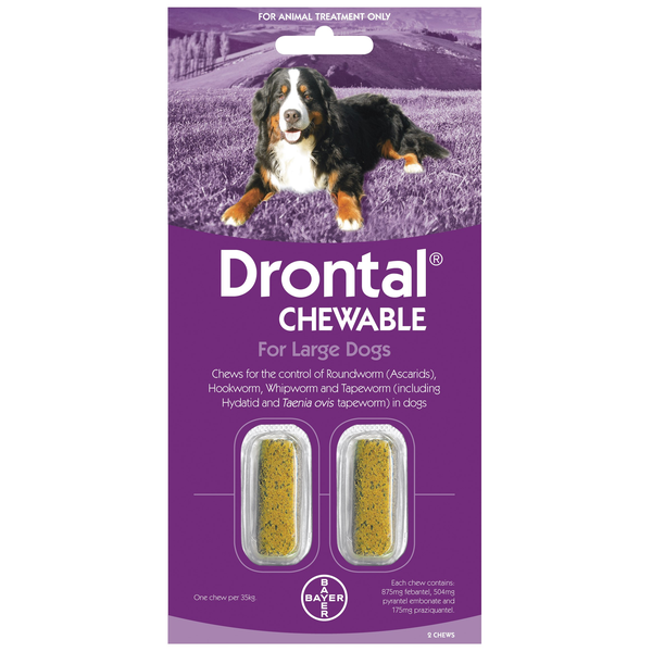 Drontal Dog Chew 35kg 2pk