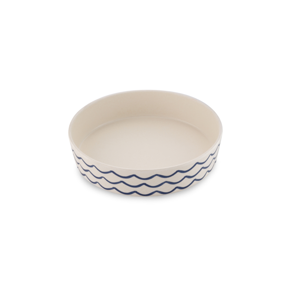 Beco Classic Bamboo Cat Bowl - Ocean Waves