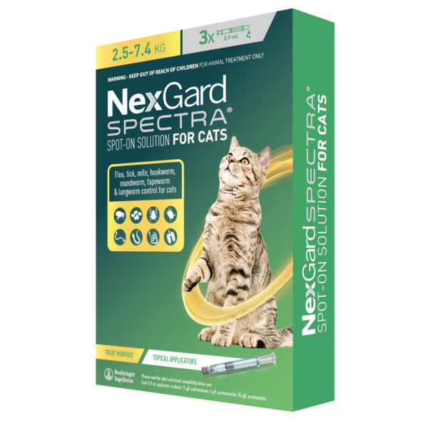 Nexgard Spectra for Large Cats (2.5-7.4kg)