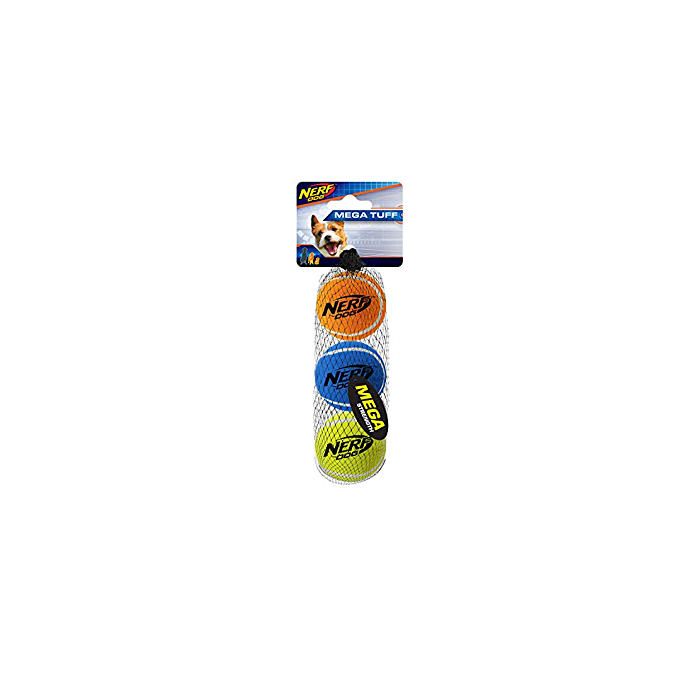 Nerf Tennis Ball Mega Tuff 3pk 5.08cm