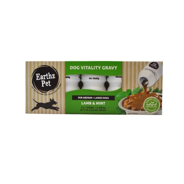 Vitality Gravy Medium/Large Dog Lamb & Mint 5x50ml