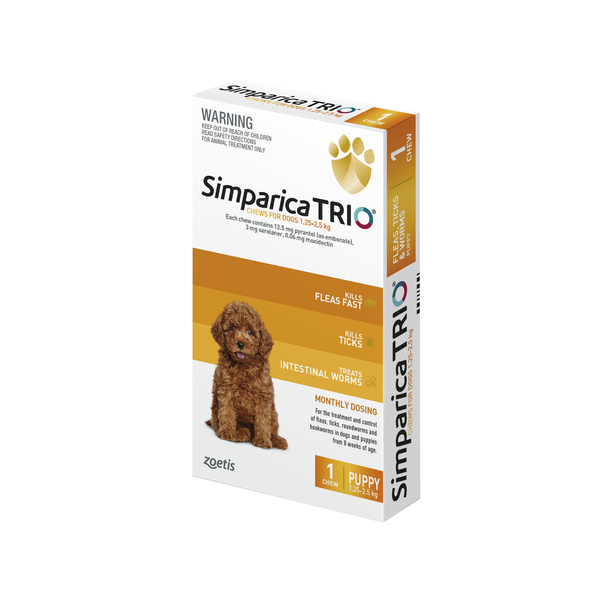Simparica Trio Puppy 1.25kg-2.5kg