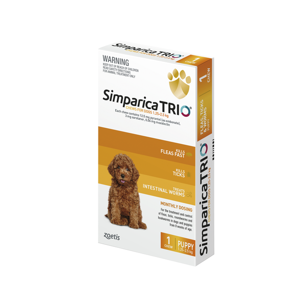 Simparica Trio Puppy 1.25kg-2.5kg