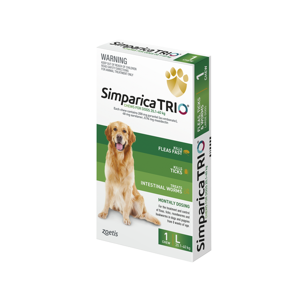 Simparica Trio Large Dog 20kg - 40kg