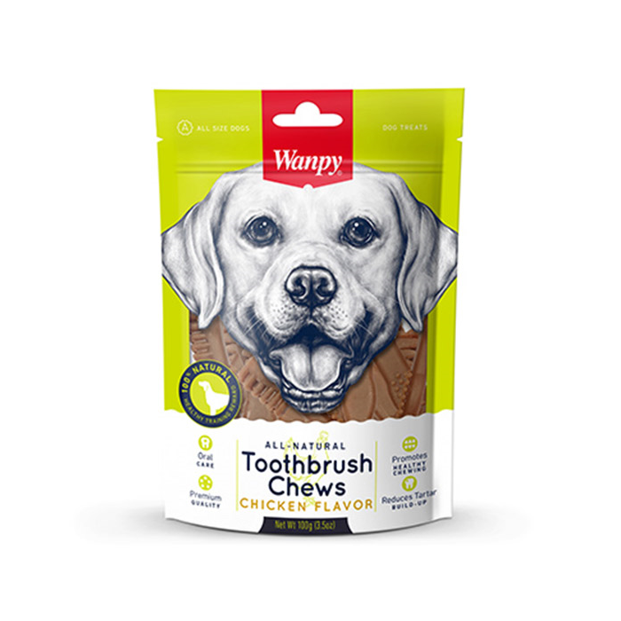 Wanpy Dog Toothbrush Chews - Chicken Flavour