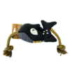 Stuffed Killer Whale Rope Dog Toy 