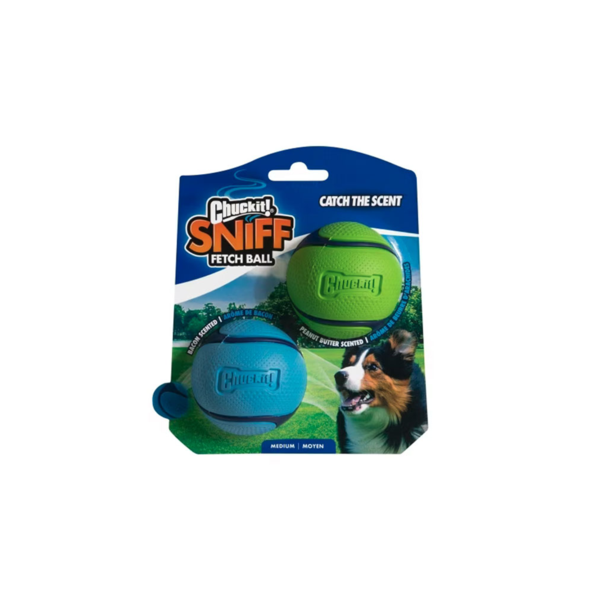 Chuckit! Sniff Fetch Balls Duo 2pk - Med