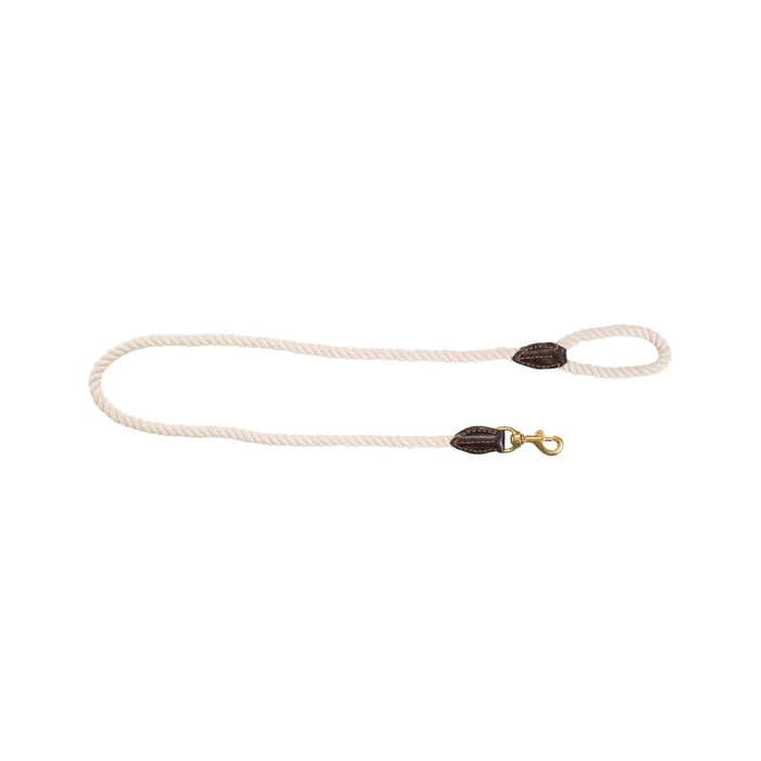 Genuine Leather & Brass Rope Dog Lead