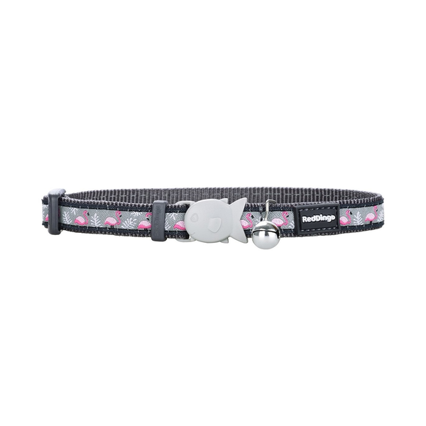 Red Dingo Cat Collar Flamingo Cool Grey