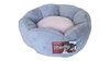 Grey & Pink Round Pet Bed