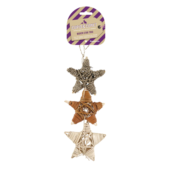 Cupid & Comet Woven Star Trio