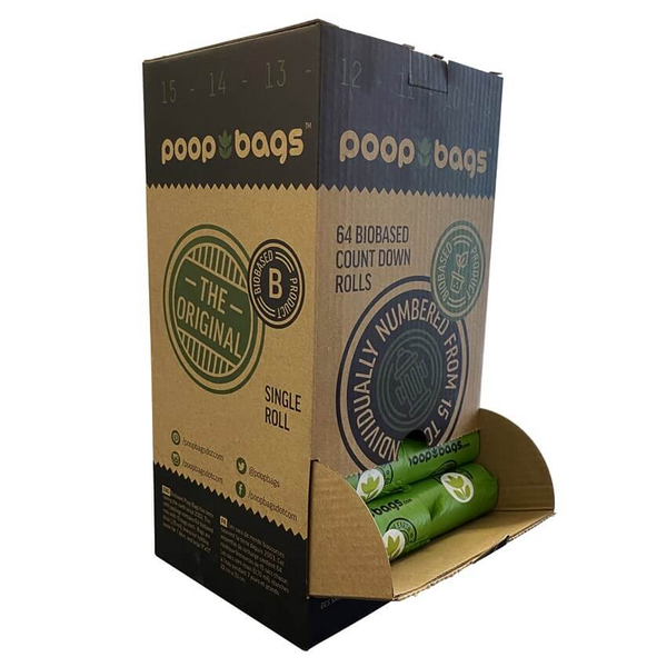 Single Bio Countdown Poop Bags - 1 x 15 bags
