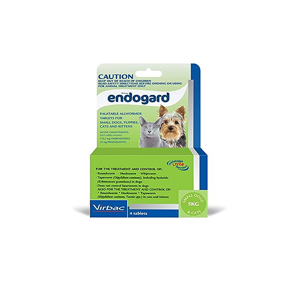 Endogard Cat & Small Dog 5kg Tablets 4pk