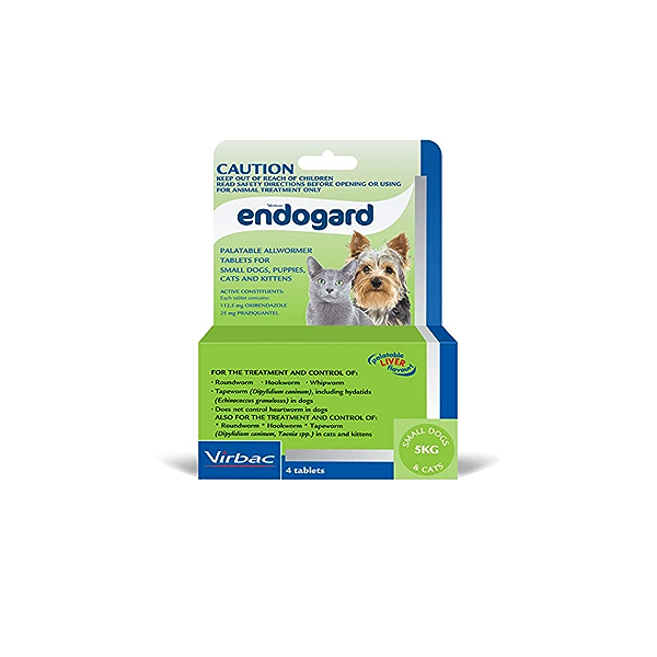 Endogard Cat & Small Dog 5kg Tablets 4pk