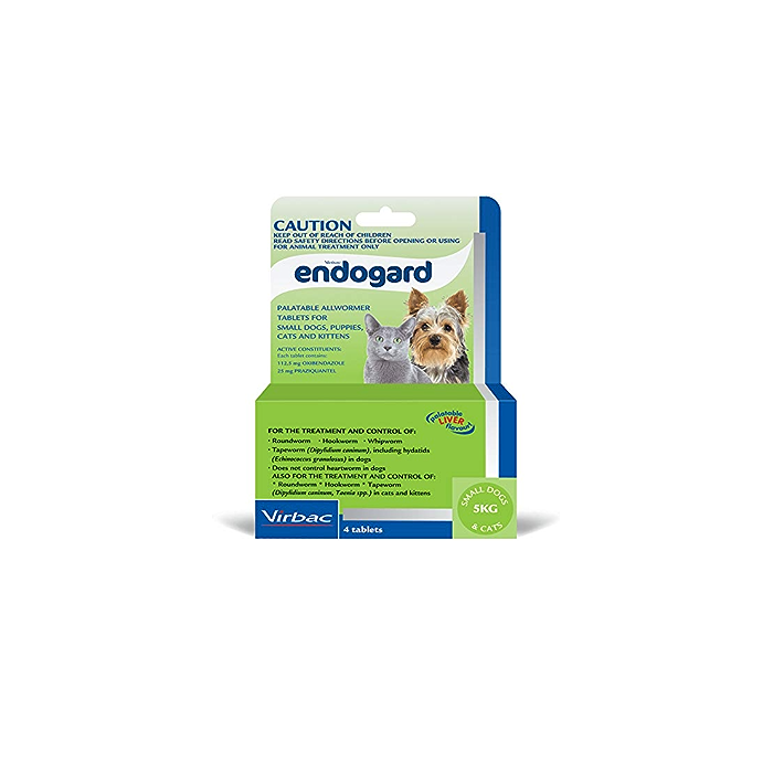 Endogard Cat & Small Dog 5kg Tablets 4pk