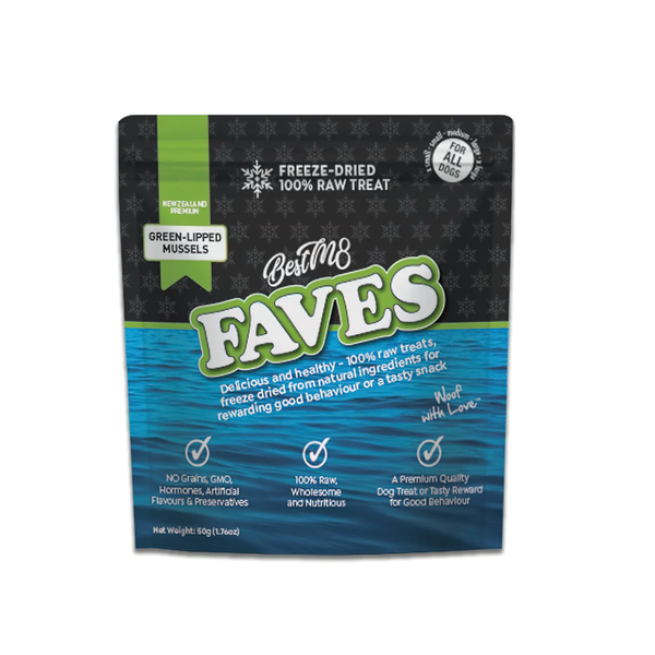 BestM8 Faves Freeze Dried Green Lipped Mussels