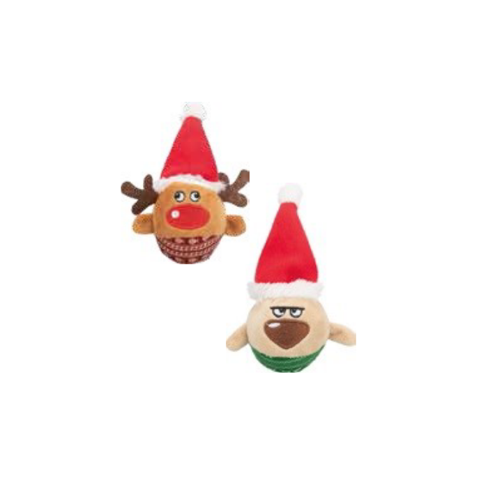 Xmas Rattle Ball Cat Toy - Single