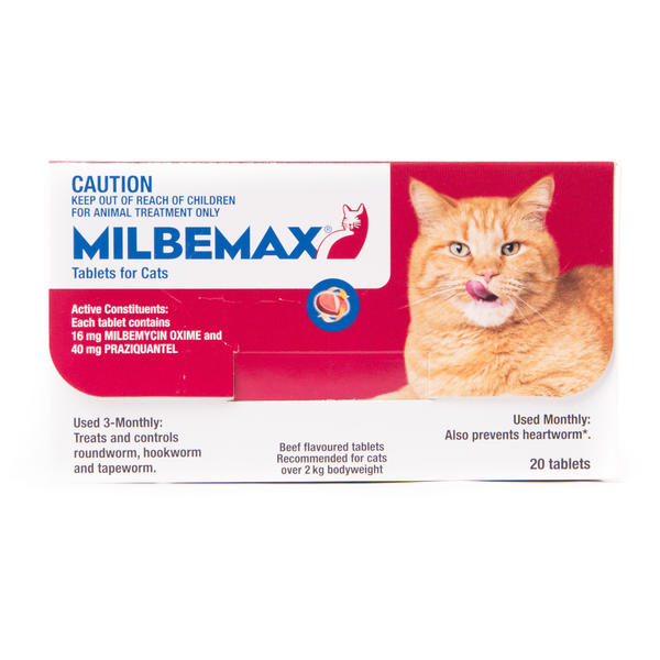 Milbemax Single Worm Tablet for Adult Cats 2-8kg