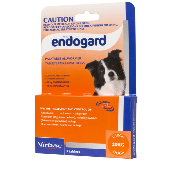 Endogard Large Dog 20kg Tablets 3pk