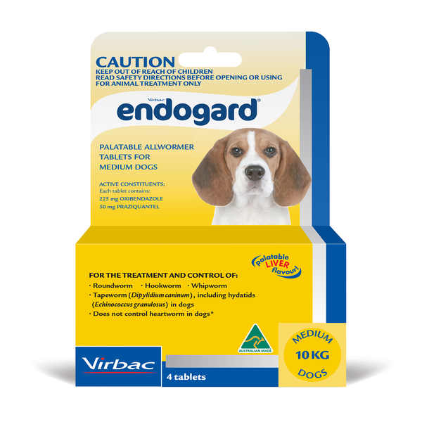 Endogard Med Dog 10kg Tablets 4pk