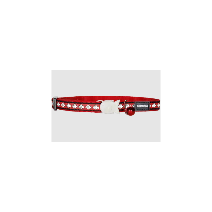 Red Dingo Cat Collar Ref Fish Red Small