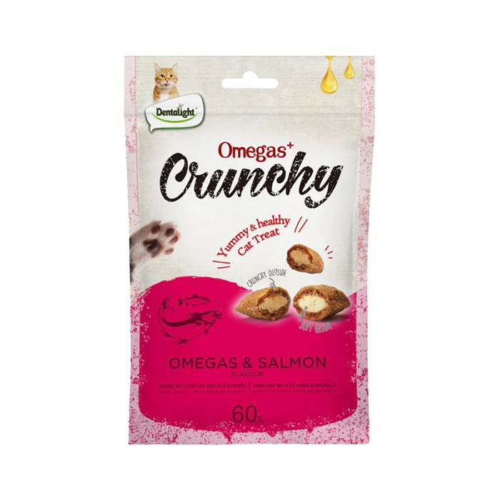 Dentalight Cat Treat Omegas+ Crunchy Salmon Flavour 60g