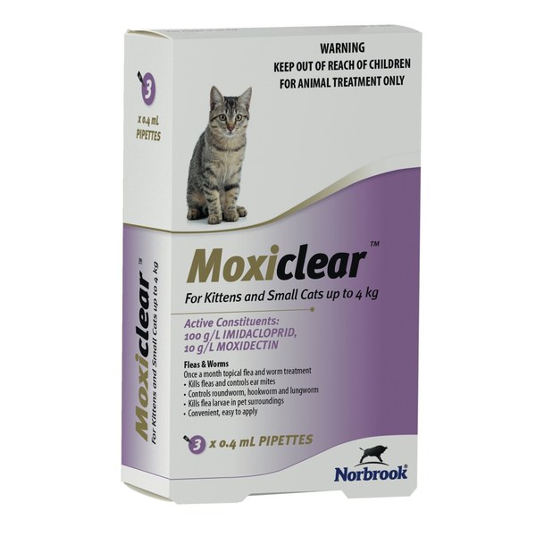 Moxiclear for Kittens & Cats up to 4kg