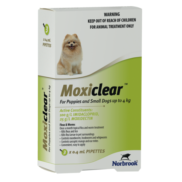 Moxiclear for Puppies & Dogs up to 4kg
