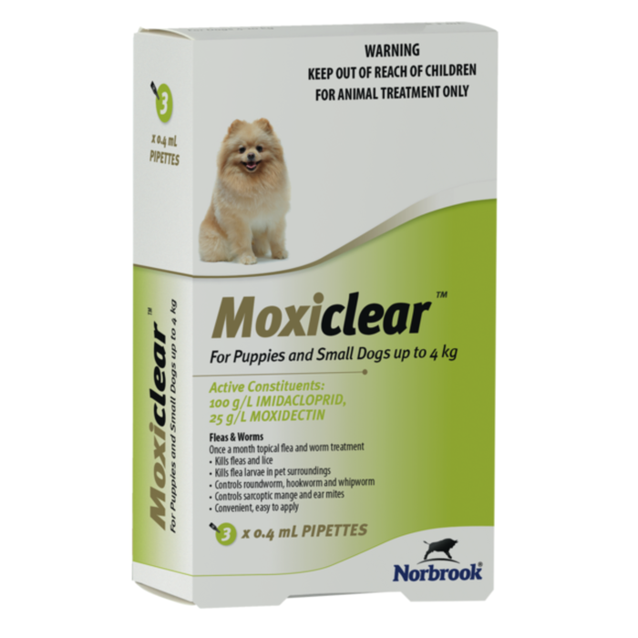 Moxiclear for Puppies & Dogs up to 4kg