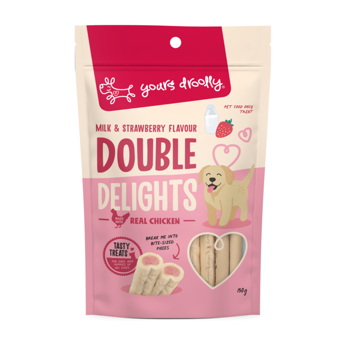Yours Droolly Double Delights Milk & Strawberry