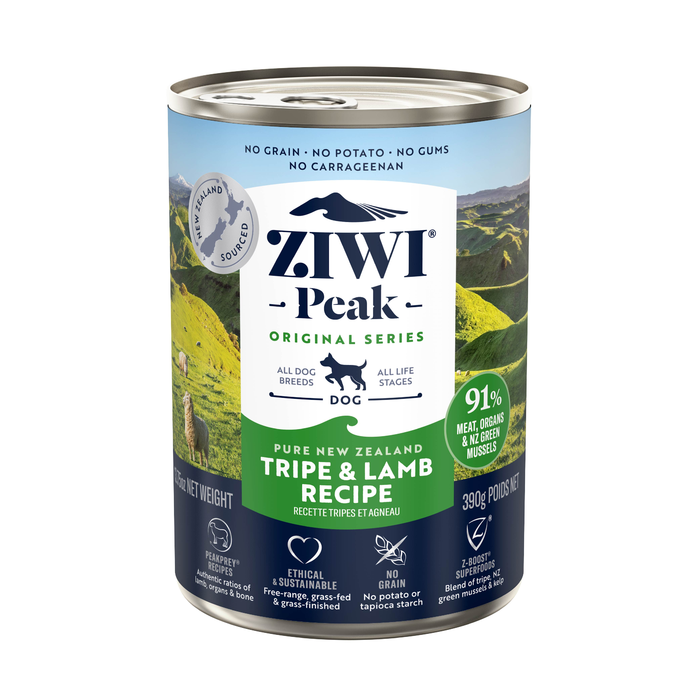 ZIWI Peak Canned Tripe & Lamb Dog Food 390g