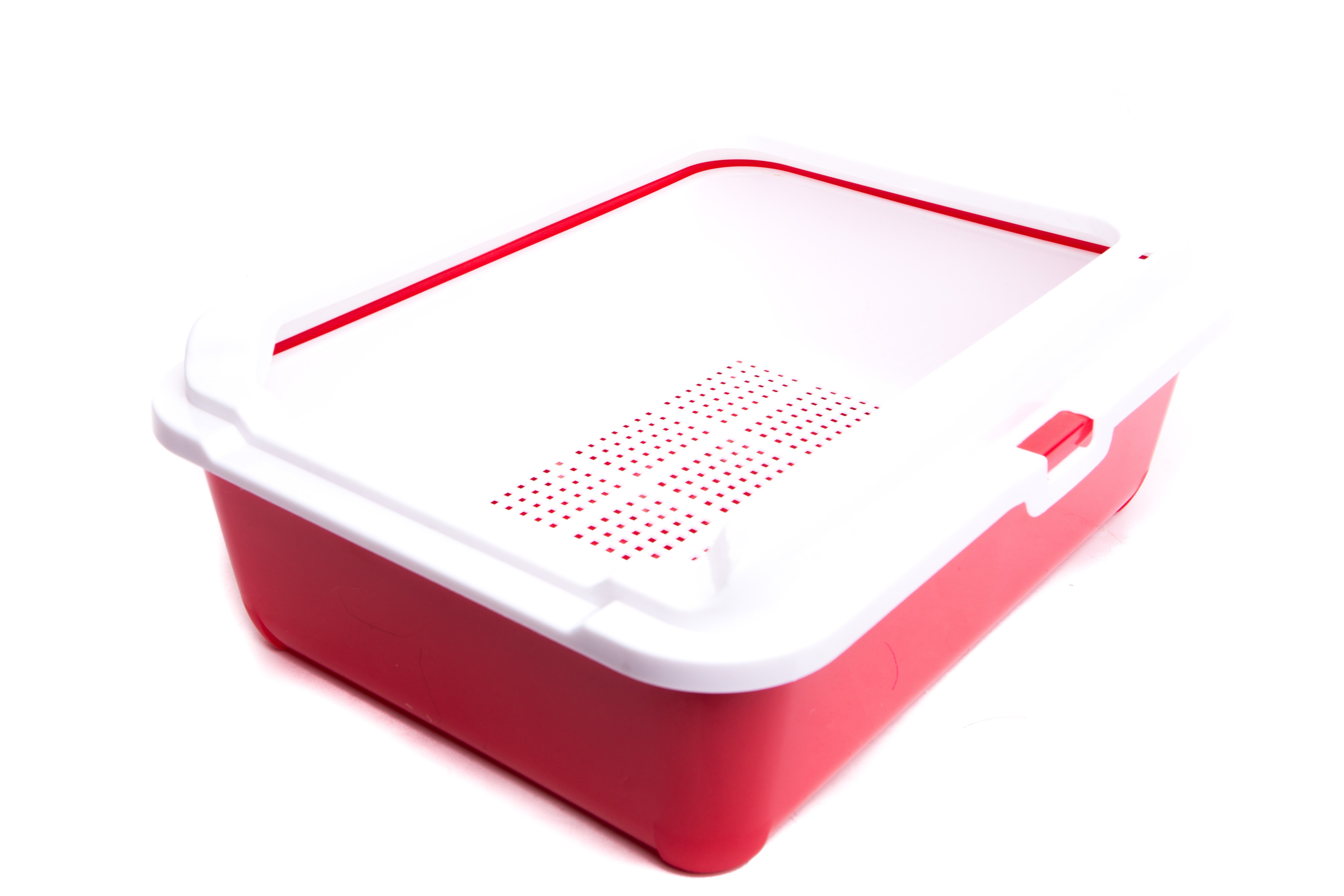 High Rim Litter Tray with Grate CatCleaning & Toileting Litter