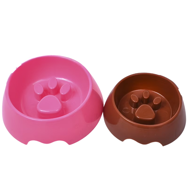 Paw Print Slow Feeding Bowl