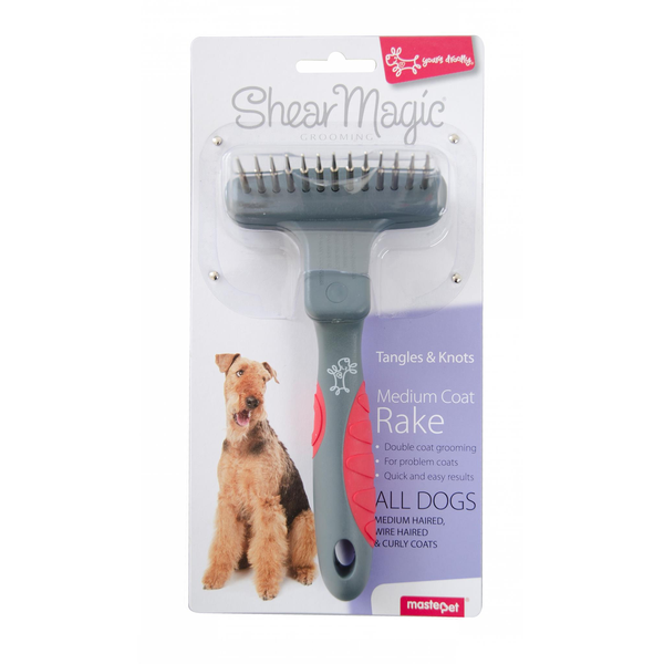Shear Magic Grooming Rake for Medium Dogs
