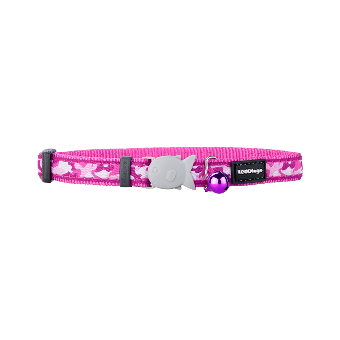 Red Dingo Cat Collar - Hot Pink Camo