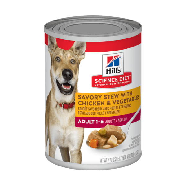 Science Diet Canine Adult Savory Stew Chick & Veg Canned