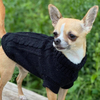 Small Dog Cozy Twist Sweater - Black