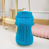 Small Dog Cozy Twist Sweater - Cyan