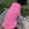 Small Dog Cozy Twist Sweater- Pink