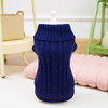 Small Dog Cozy Twist Sweater - Navy