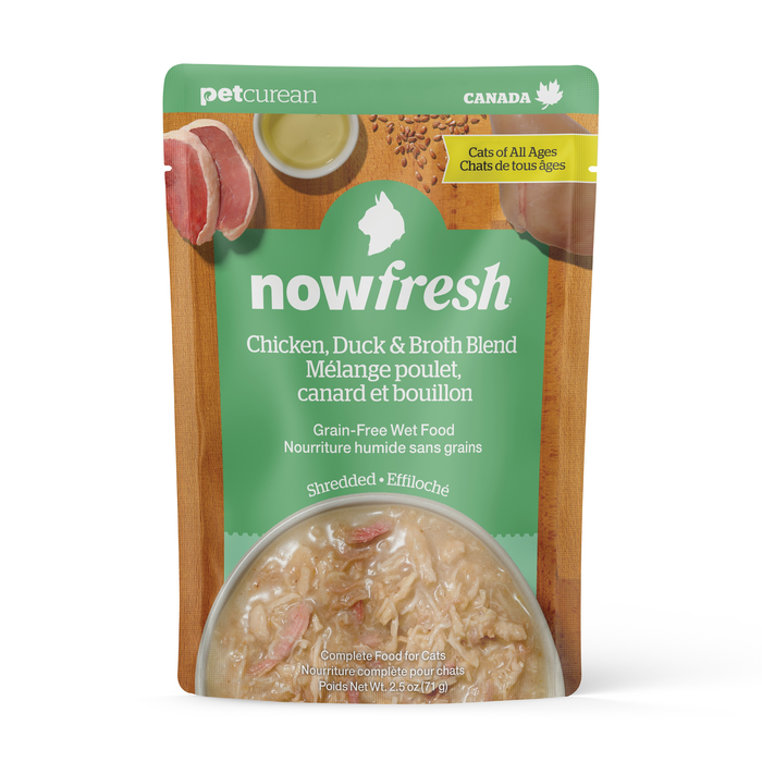 NOW FRESH Shredded Chicken, Duck & Broth Adult Cat 71g