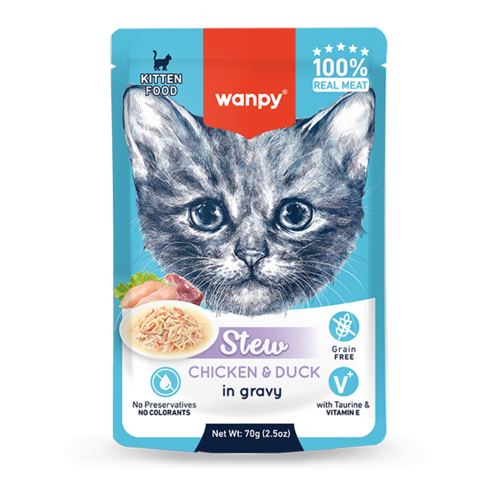 Wanpy Kitten Pouch - Chicken & Duck Stew