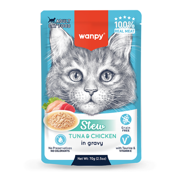 Wanpy Cat Pouch - Tuna & Chicken Stew  