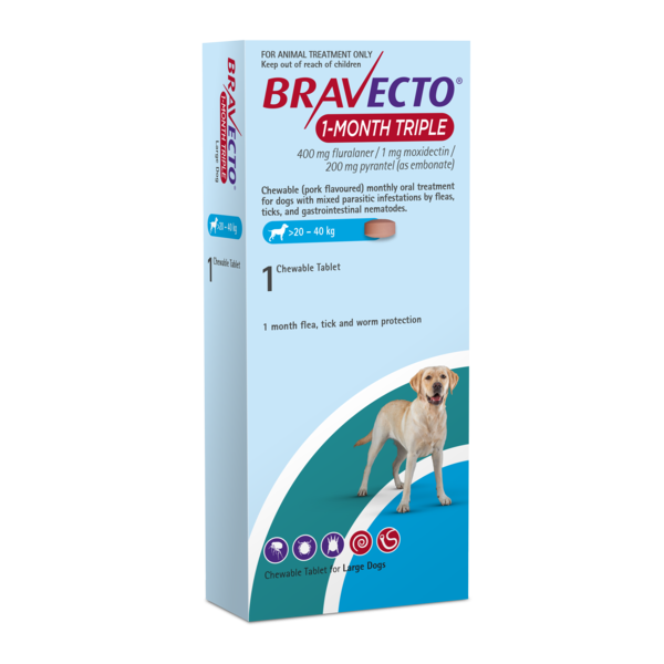 Bravecto 1 Month Triple - Large Dog  