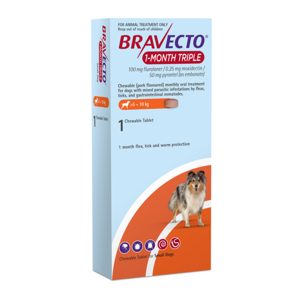 Bravecto 1 Month Triple - Small Dog 