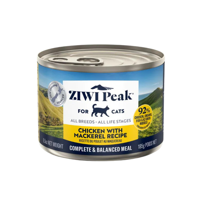 Ziwi Peak Canned Chicken & Mackerel Cat Food - 185g