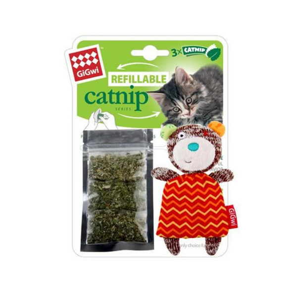 GiGwi Refillable Catnip Bear
