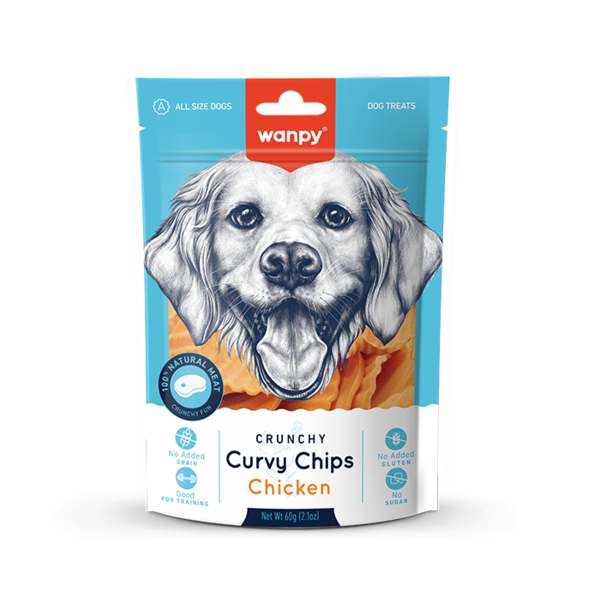 Wanpy Chicken Crunchy Curvy Chips 