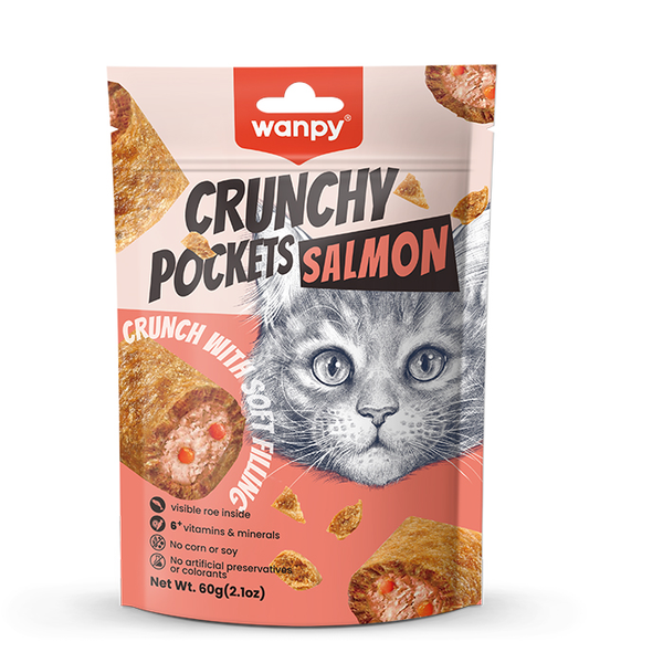 Wanpy Salmon Crunchy Pockets 