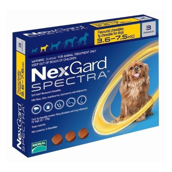 Nexgard Spectra Dog Small 3.5-7.5kg